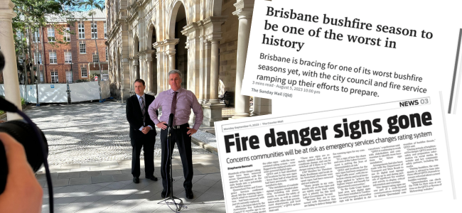 Bushfire Conditions Signage. (Removed)